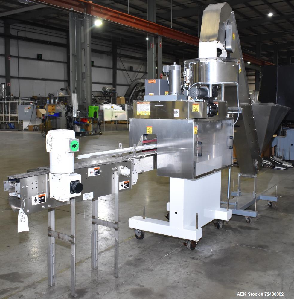 Used Kaps-All Model A6 Automatic Inline 6-Spindle Quill Capper. Machi