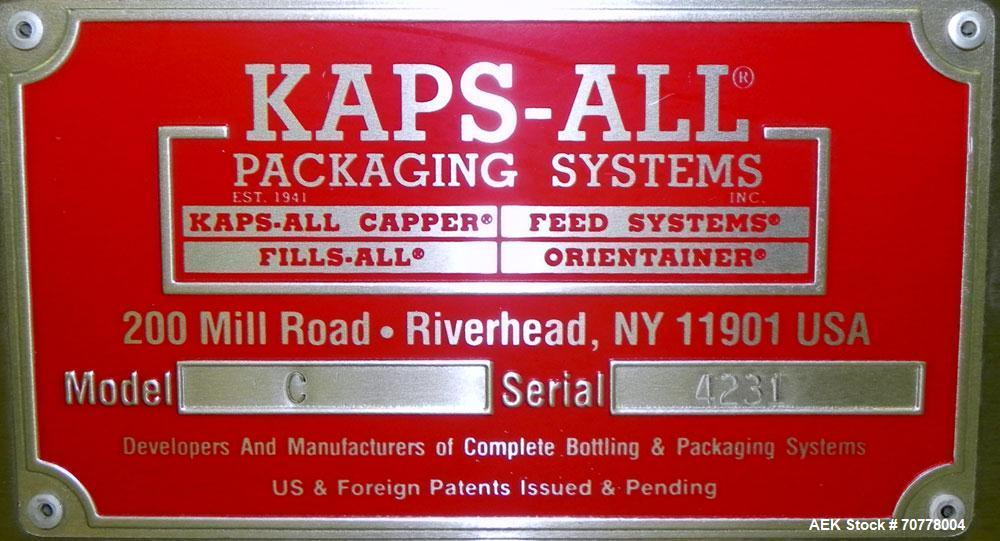 Used Kaps-All Model C8 Automatic Iline Quill Capper