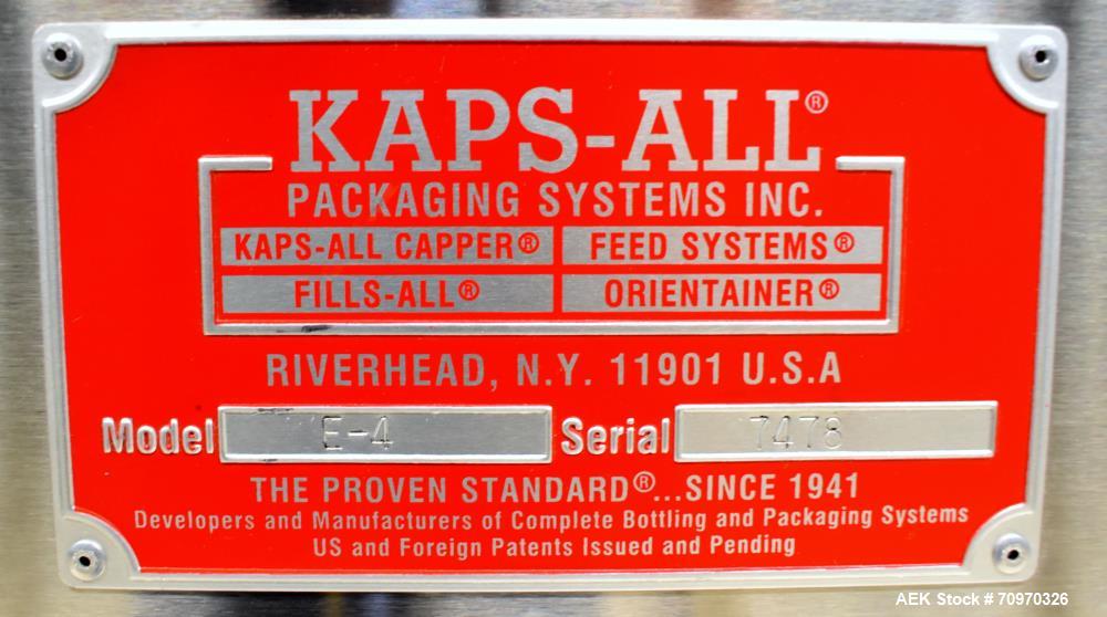 Used Kaps-All Portable 4-Quill Automatic Inline Capper, Model E4