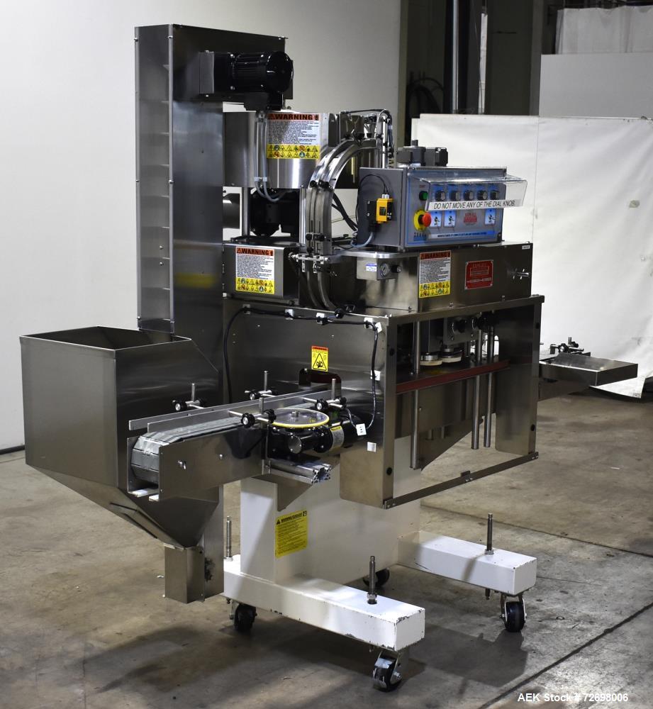 Used Kaps-All Model E-4 (4)-Quill Automatic Inline Capper