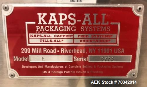 Used KapsAll Capper, model E. 4-spindle capper