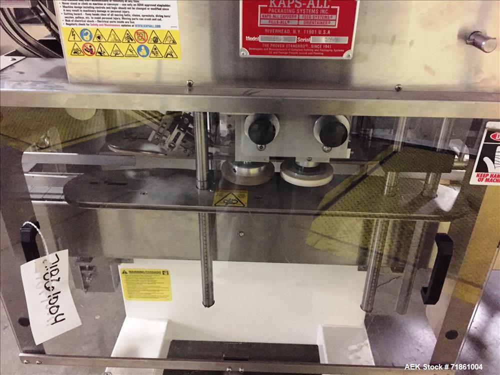 Used Kaps-All Portable 4-Quill Automatic Inline Capper, Model E4.