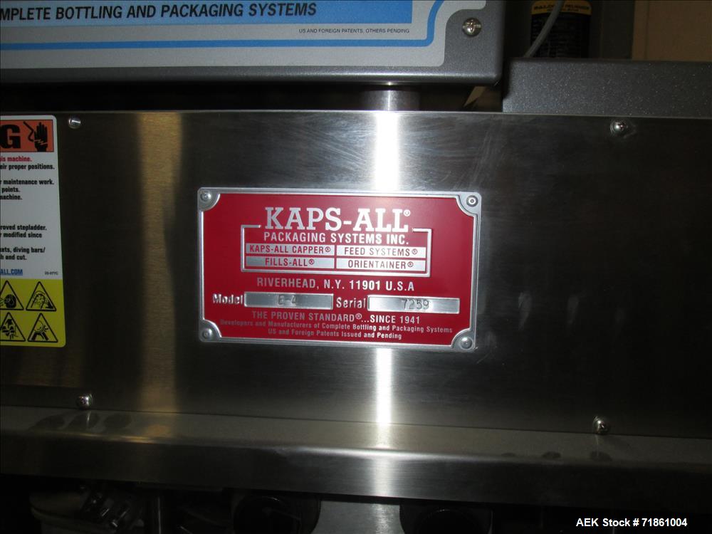 Used Kaps-All Portable 4-Quill Automatic Inline Capper, Model E4.