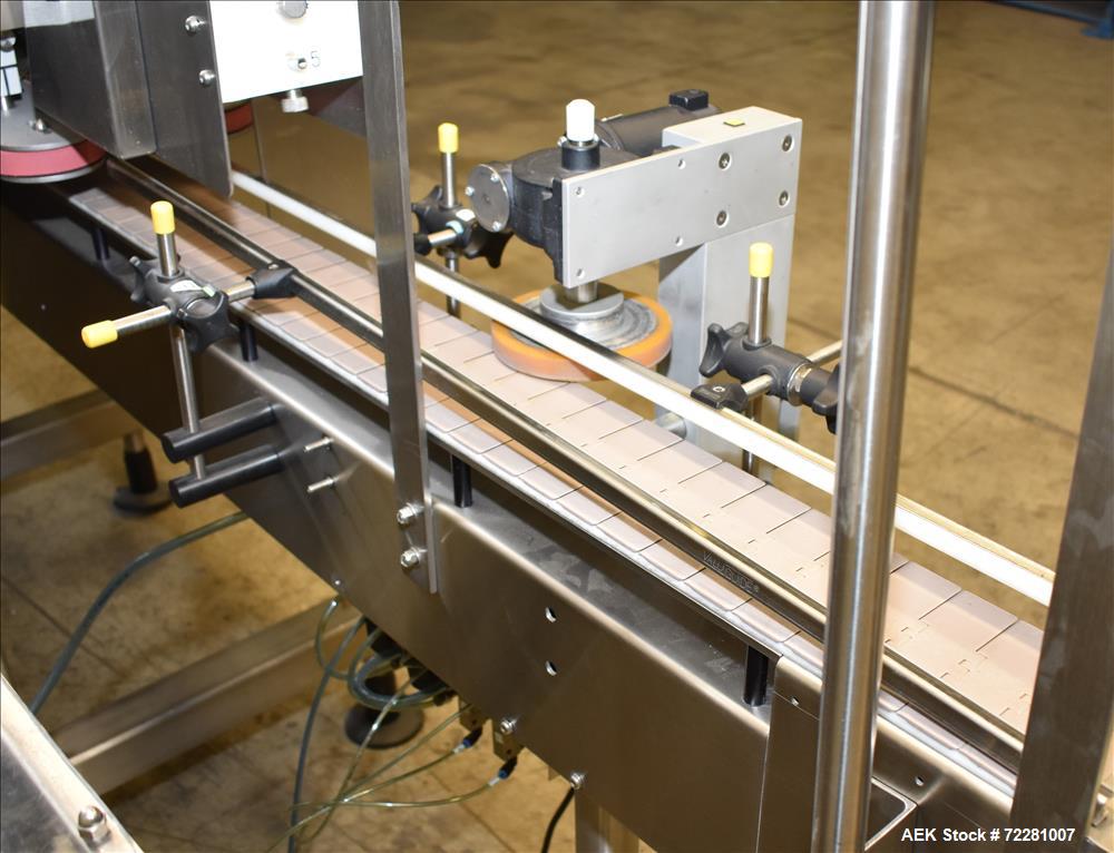 Used New Jersey Machine (NJM) Model Unicap-150 Automatic Inline Quill Capper.