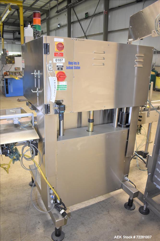 Used New Jersey Machine (NJM) Model Unicap-150 Automatic Inline Quill Capper.