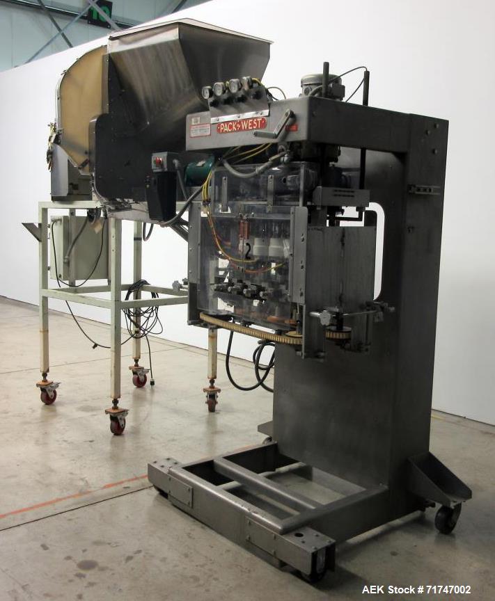 Used- Pack West Auto-200 Automatic Inline Capper with Hoppmann Unscrambler