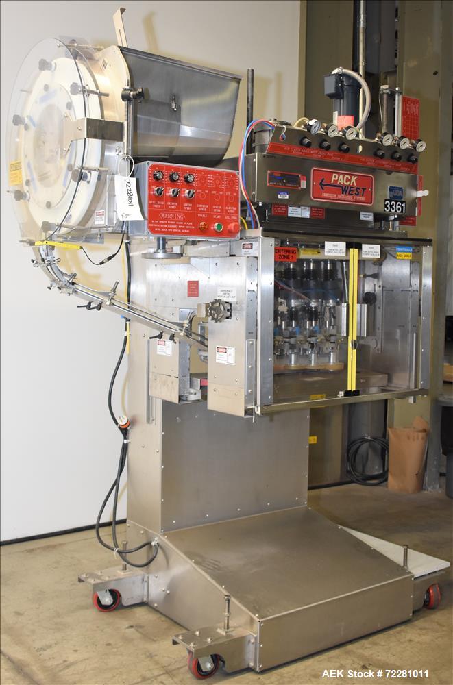 Used Pack West In Line 8 spindle Screw Capper, Model Auto 200 Capper,