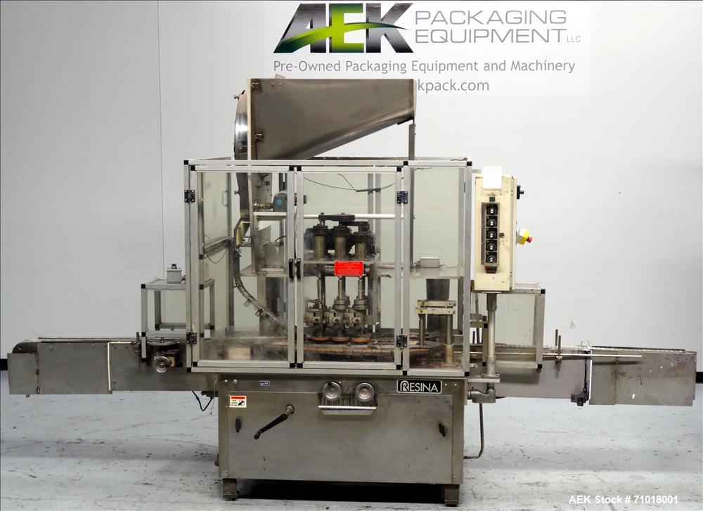 Used Resina Model UN30 Automatic Inline Quill Screw Capper