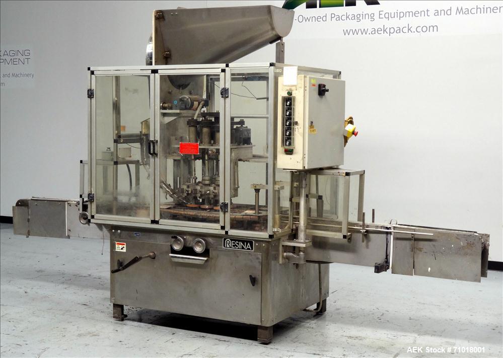 Used Resina Model UN30 Automatic Inline Quill Screw Capper