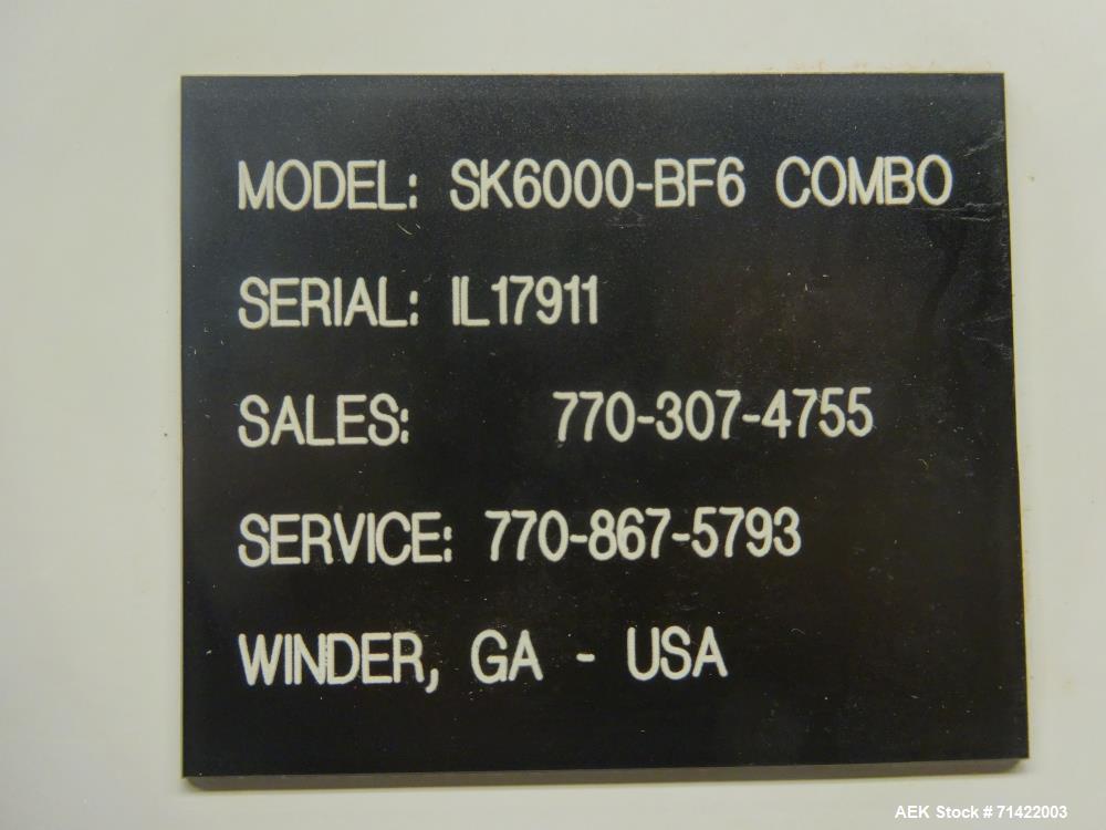 Used Surekap Model SK6000-BF6-COMBO Automatic Quill Capper with Elevator