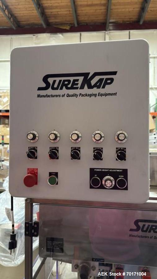 Used SureKap SK8000-BF6-70 Automatic Inline Quill Capper – 8-Spindle Inline Cap Tightening Machine