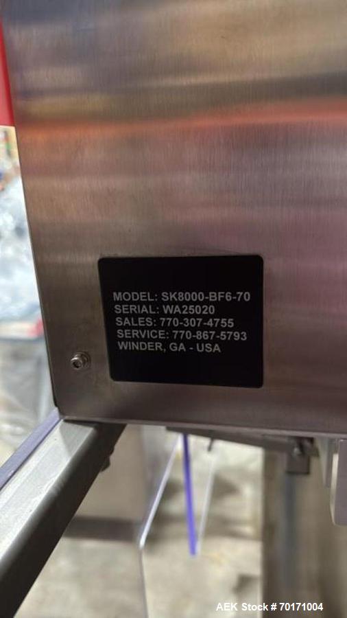 Used SureKap SK8000-BF6-70 Automatic Inline Quill Capper – 8-Spindle Inline Cap Tightening Machine