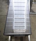 Used Accutek Inline Quill Capper, Model A-17. Set-up with 6-spindles and side-belt container transfer. Approximate speed 200 CPM. Approximate cap size range: 10mm to 120mm. Includes Accutek waterfall...