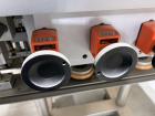 Used CVC Technologies Model CVC1205 IN-Line Spindle Capper. Capable of speeds up to 120 Bottles per minute (BPM). Cap diameter: 1 to 4-1/4