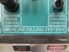 Used Inline Filling Systems inline belt capper with automatic cleated belt cap elevator. Capable of speeds up to 200 CPM (depending on cap size and container configuration). Has a container size rang...