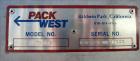 Used Pack West Model Auto 120 capper capable of speeds from 80 - 150 caps per minute. Cap size range: 10mm - 120mm with changeparts.  In-Line Cappe, 6 Quill capper, dual gripper belt, gripper speed c...