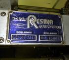 Used Resina In-Line Quill Style Capper, Model NRU-301417. (3) Sets of 2 quills, rates up to approximately 300 caps per minute. Adjustable from 10-70mm caps depending on change parts. Includes a pin s...