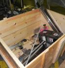 Used Resina Model NRU51 High Speed Automatic Inline Quill Capper. Machine is capable of speeds up to 300 bpm. Cap size range: 10mm to 89mm with changeparts. Equipped with dual belt gripper, H26 exten...