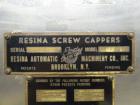 Used Resina Model U40-206 Automatic Inline Capper