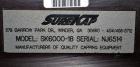 Used Sure Kap SK6000-18 Quill capper. Three spindle capper with adjustable chute will handle caps from 13 to 110MM w/o changeparts. Has dual gripper belts, C frame construction will mount up to any c...