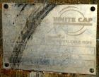 Used White Cap Vacuum Steam Flow Capper, Model VG2200LJG. Includes a cap hopper, and a 4 1/2