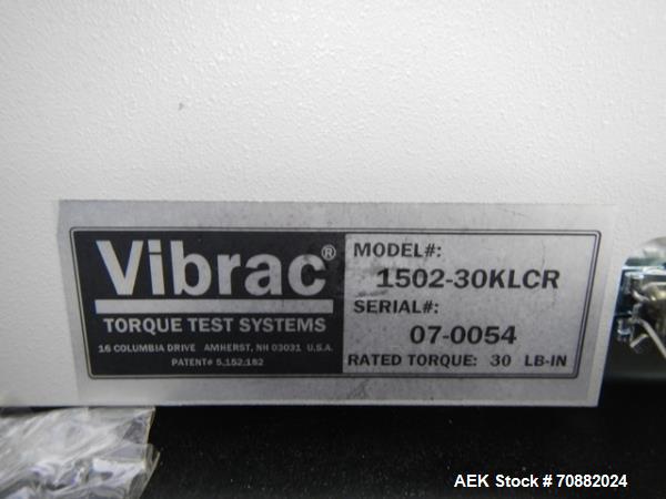 Used Vibrac 1502-30KLCR Torque Tester.
