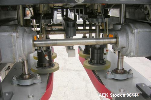Used E-Pak (ELF) Semi Automatic Six Spindle Capper. (3) sets of (2) spindles. With cap chute feeder, cabable of speeds up to 120 CPM. Has C frame design to roll up to existing conveyor line. Cap size...