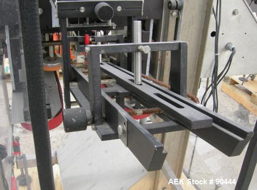 Used E-Pak (ELF) Semi Automatic Six Spindle Capper. (3) sets of (2) spindles. With cap chute feeder, cabable of speeds up to 120 CPM. Has C frame design to roll up to existing conveyor line. Cap size...