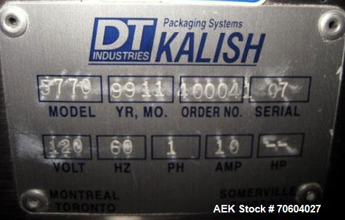 Used Kalish 5770 Retorquer. (2) Spindle, 120 volt with side bump belts, serial #07.
