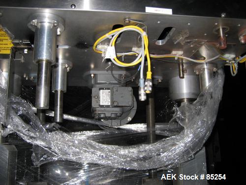 Used Kaps all Model BC Bottle Carrier/Transporter. 3/4 hp drive motor, serial #3812. Used for gap transporting between conveyors, depucking containers, bottom coding. Can handle vials to gallons with...