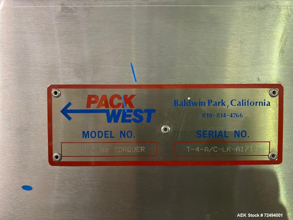 Used Pack West Model Auto 80 Two Station Four Quill Cap Tightener