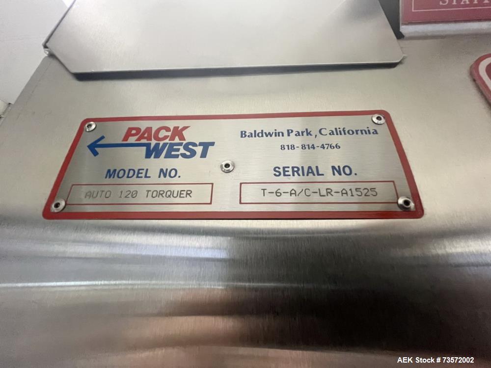 Used Pack West Auto-120-Torquer Inline 6-Spindle Capper for Sale