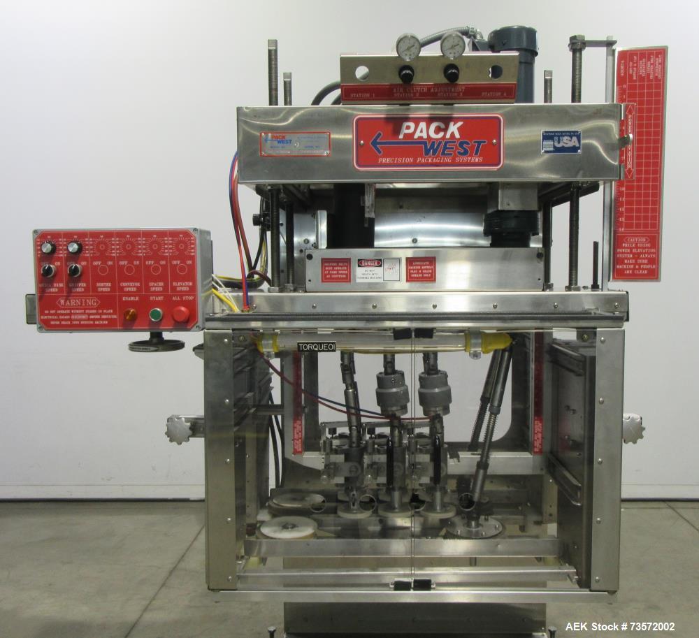 Used Pack West Auto-120-Torquer Inline 6-Spindle Capper for Sale