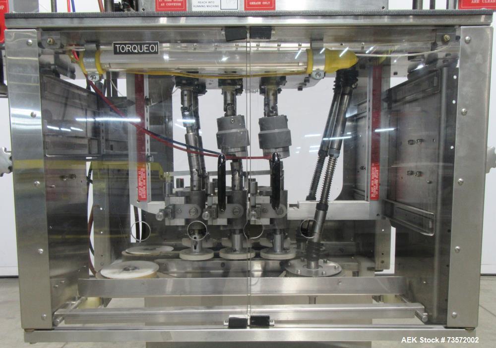 Used Pack West Auto-120-Torquer Inline 6-Spindle Capper for Sale