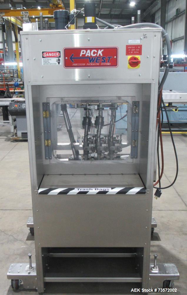 Used Pack West Auto-120-Torquer Inline 6-Spindle Capper for Sale