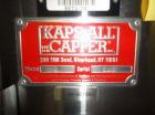 Used Kaps-All Model F4 Inline Quill Cap Tightener or Retorquer capable of speeds over 150 BPM. Cap size range: 13 to 70 mm. Has single belt side grippers, C frame design with painted base. Last used ...