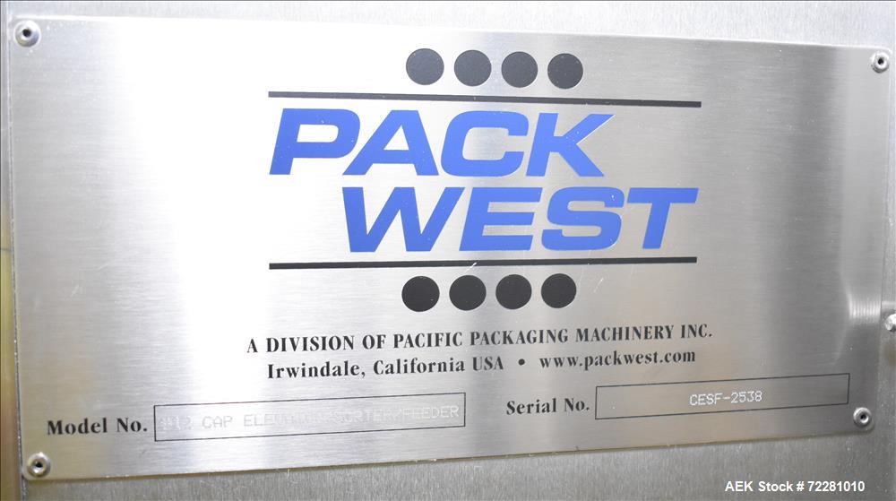 Used Pack West Model In-Line VS Snap Capper/Dose Cup Applicator.