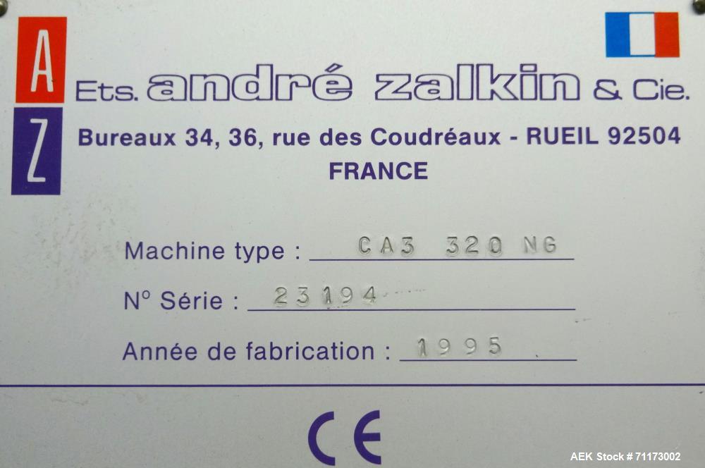 Used Zalkin Model CA3 Rotary Chuck/Snap Capper.