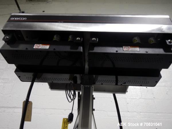 Used Enercon Super Seal Max Model LM4989-02 Induction Sealer. 2.5" Wide x 28" long seal section, 240 volt, serial# C25570-01, new 2011. 4KW Unit