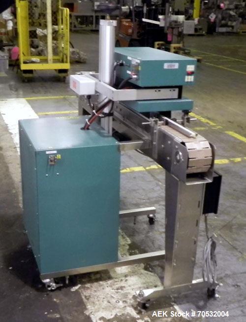Used Enercon Industries Model Compak 3200 Induction Sealer. Machine is built with a Garvey 9600 series conveyor with a 71” long belt by 5” wide. Machine also has a Enercon Model Mobile Cart IM3352-03...