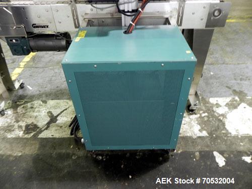 Used Enercon Industries Model Compak 3200 Induction Sealer. Machine is built with a Garvey 9600 series conveyor with a 71” long belt by 5” wide. Machine also has a Enercon Model Mobile Cart IM3352-03...