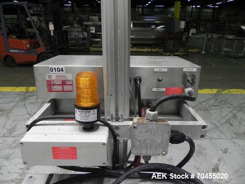 Used Enercon Model Compak 3100 Induction Sealer. Has 2" wide by 1" tall seal bar opening. Stainless steel enclosure, washdown unit. Mounts over conveyor. Has casters. Water cooled. 1 kw rated. 15 amp...