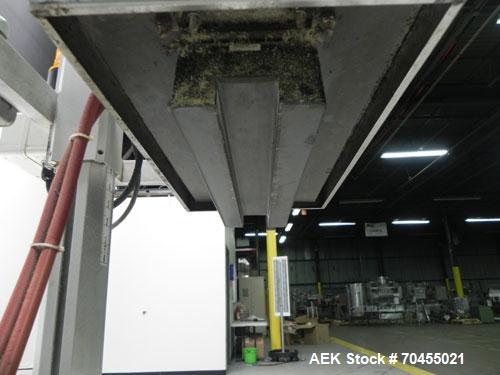 Used Enercon Model Compak 3100 Induction Sealer. Has 2" (wide) by 1" (tall) seal bar opening. Stainless steel enclosure, washdown unit. Mounts over conveyor. Has casters. Water cooled. 1kw rated. 15 ...