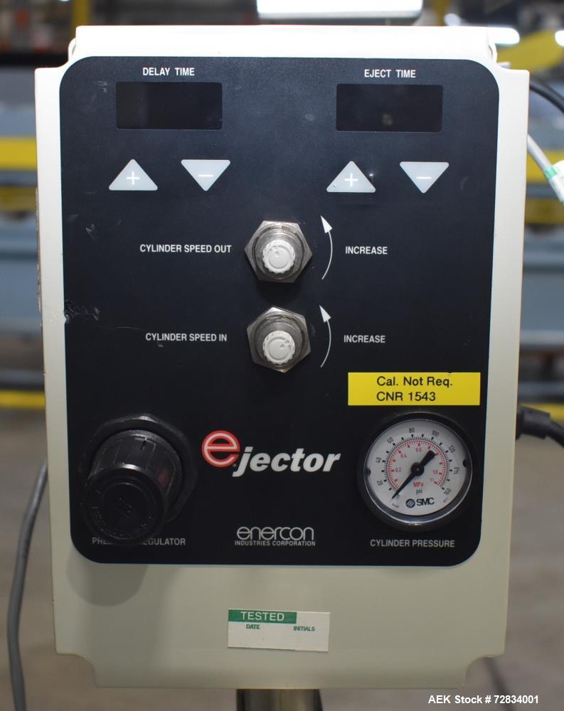 Used Enercon Compak Induction Cap Sealer, Model 3200. Air-cooled power supply, water-cooled sealing heads. 2 kW Output rating. Includes Enercon eject system, model LM4438-01. Enercon mobile cart, mod...