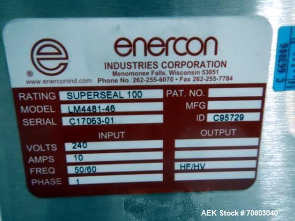Used Enercon induction sealer, model LM4481-03, serial# C17063-01.