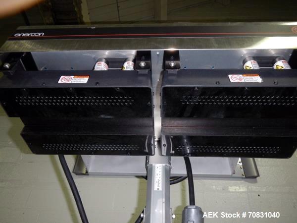 Used Enercon Super Seal Max Model LM4989-02 Induction Sealer. 2.5" Wide x 28" long seal section, 240 volt, serial# C25570-02, new 2011. 4KW Unit