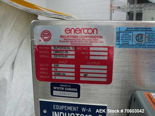 Used Enercon Induction Sealer, Model LM5022-03, serial# C21513-01.