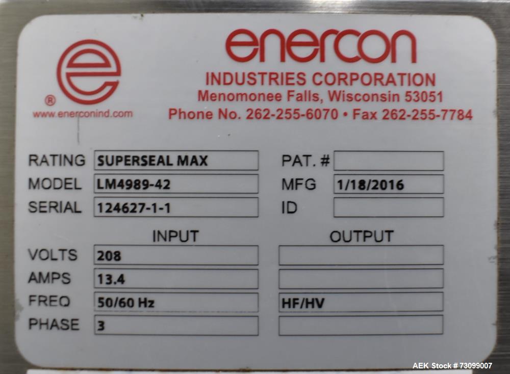 Enercon Tamper Evident Neck Bander, Model Superseal LM4948-42