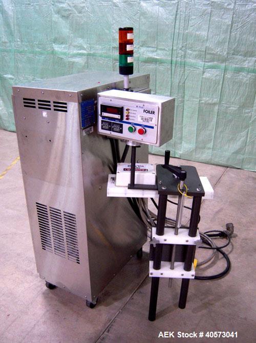 Used Pillar Technologies Water Cooled Induction Sealer, Model FOILER 2410-R. Rating 4000 watt, 3/50/60/230 volt. Last used in pharmaceutical packaging operation.