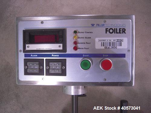 Used Pillar Technologies Water Cooled Induction Sealer, Model FOILER 2410-R. Rating 4000 watt, 3/50/60/230 volt. Last used in pharmaceutical packaging operation.